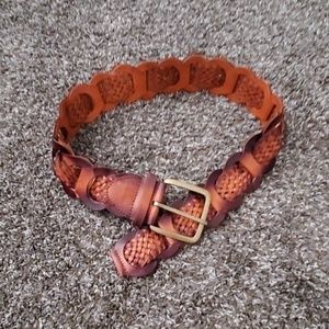 Indian brown genuine leather belt